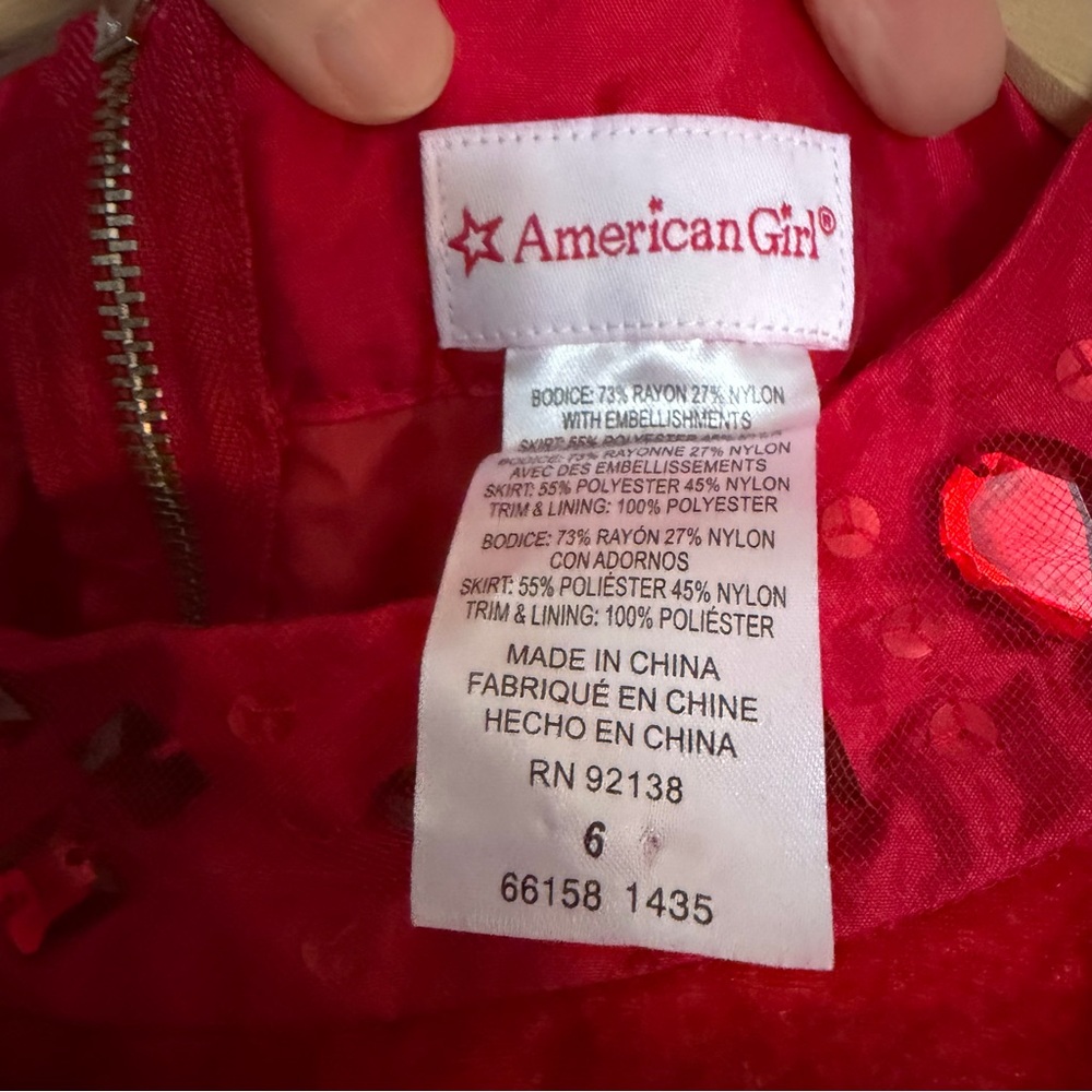 American Girl Joyful Jewels Red Dress - Picture 6 of 8